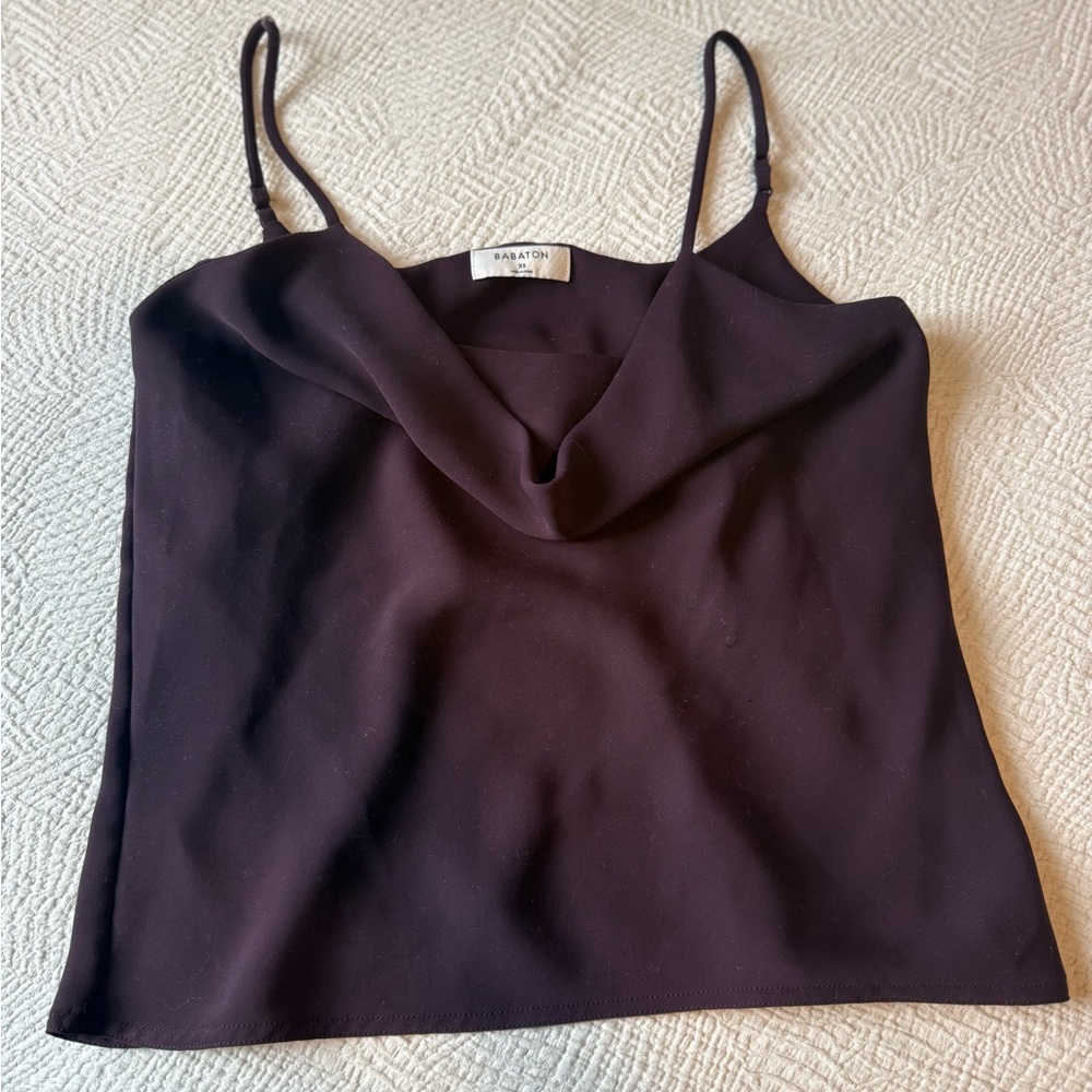 Babaton Dark Purple Cowl Neck Camisole